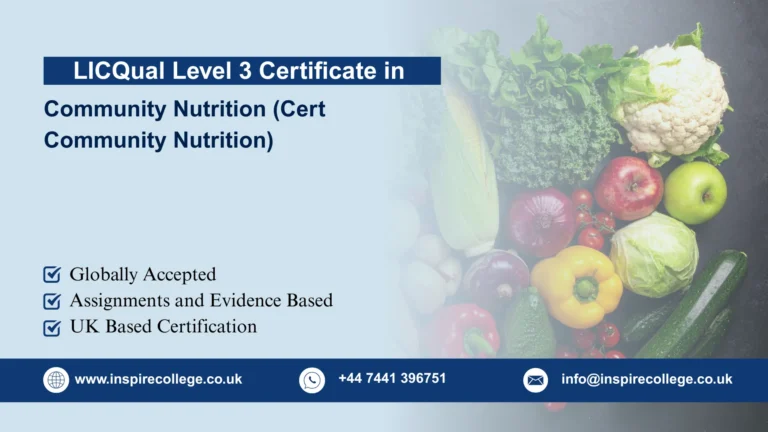 LICQual Level 3 Certificate in Community Nutrition (Cert Community Nutrition)