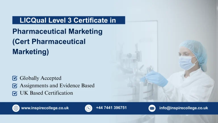 LICQual Level 3 Certificate in Pharmaceutical Marketing (Cert Pharmaceutical Marketing)