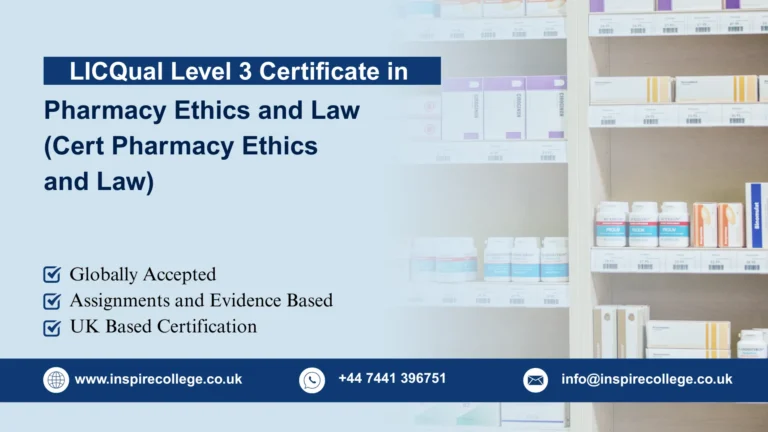 LICQual Level 3 Certificate in Pharmacy Ethics and Law (Cert Pharmacy Ethics and Law)
