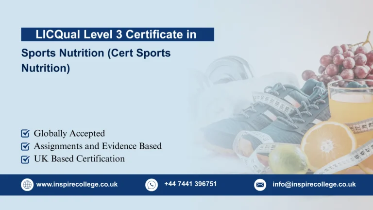 LICQual Level 3 Certificate in Sports Nutrition (Cert Sports Nutrition)