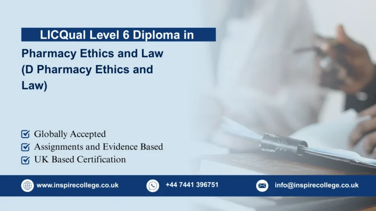 LICQual Level 6 Diploma in Pharmacy Ethics and Law (D Pharmacy Ethics and Law)