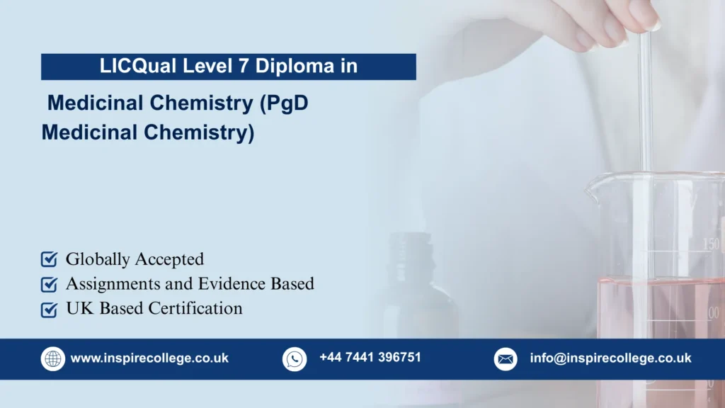 LICQual Level 7 Postgraduate Diploma in Medicinal Chemistry (PgD Medicinal Chemistry)