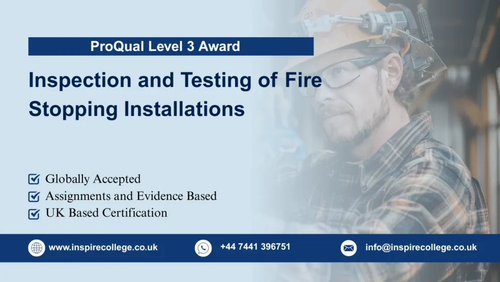 ProQual Level 3 Award in the Inspection and Testing of Fire Stopping Installations