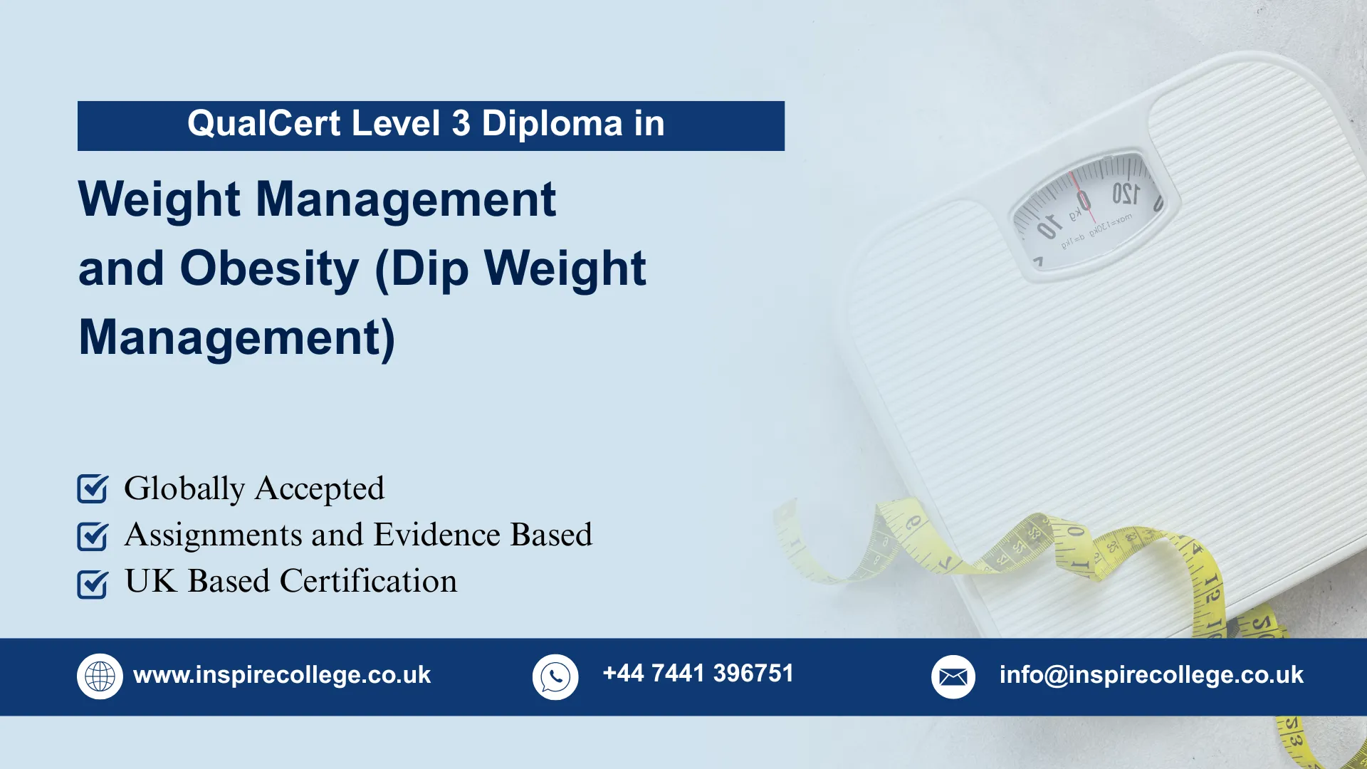 QualCert Level 3 Diploma in Weight Management and Obesity (Dip Weight Management) 