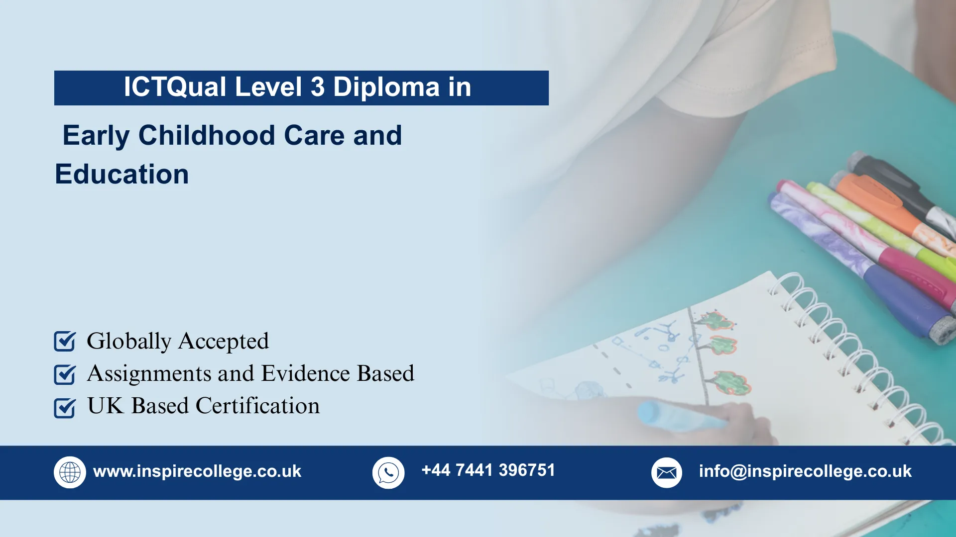 ICTQual Level 3 Diploma in Early Childhood Care and Education