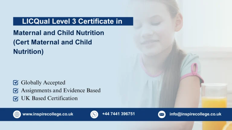 LICQual Level 3 Certificate in Maternal and Child Nutrition (Cert Maternal and Child Nutrition)