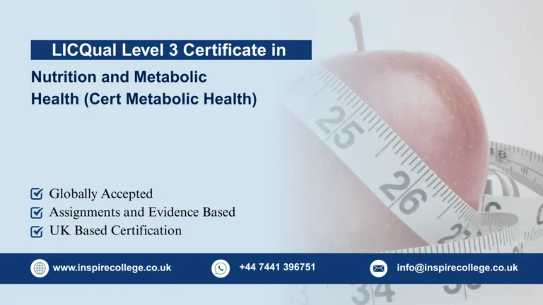LICQual Level 3 Certificate in Nutrition and Metabolic Health (Cert Metabolic Health)