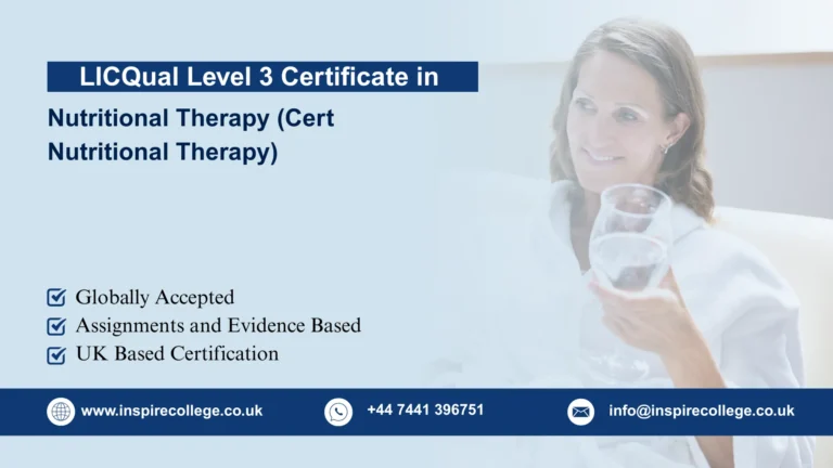 LICQual Level 3 Certificate in Nutritional Therapy (Cert Nutritional Therapy)