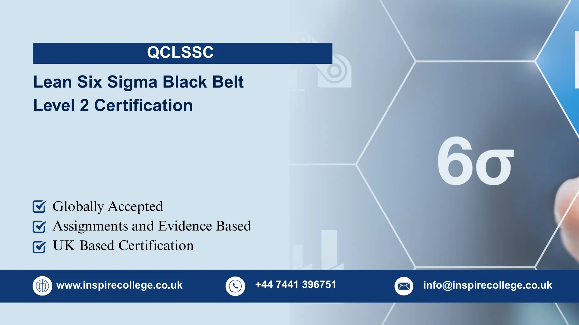 QCLSSC Lean Six Sigma Black Belt Level 2 Certification