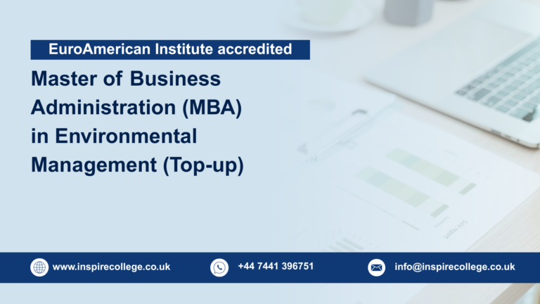 Master of Business Administration (MBA) in Environmental Management (Top-up)
