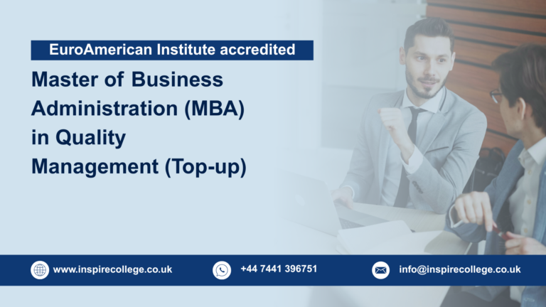 Master of Business Administration (MBA) in Quality Management (Top-up)
