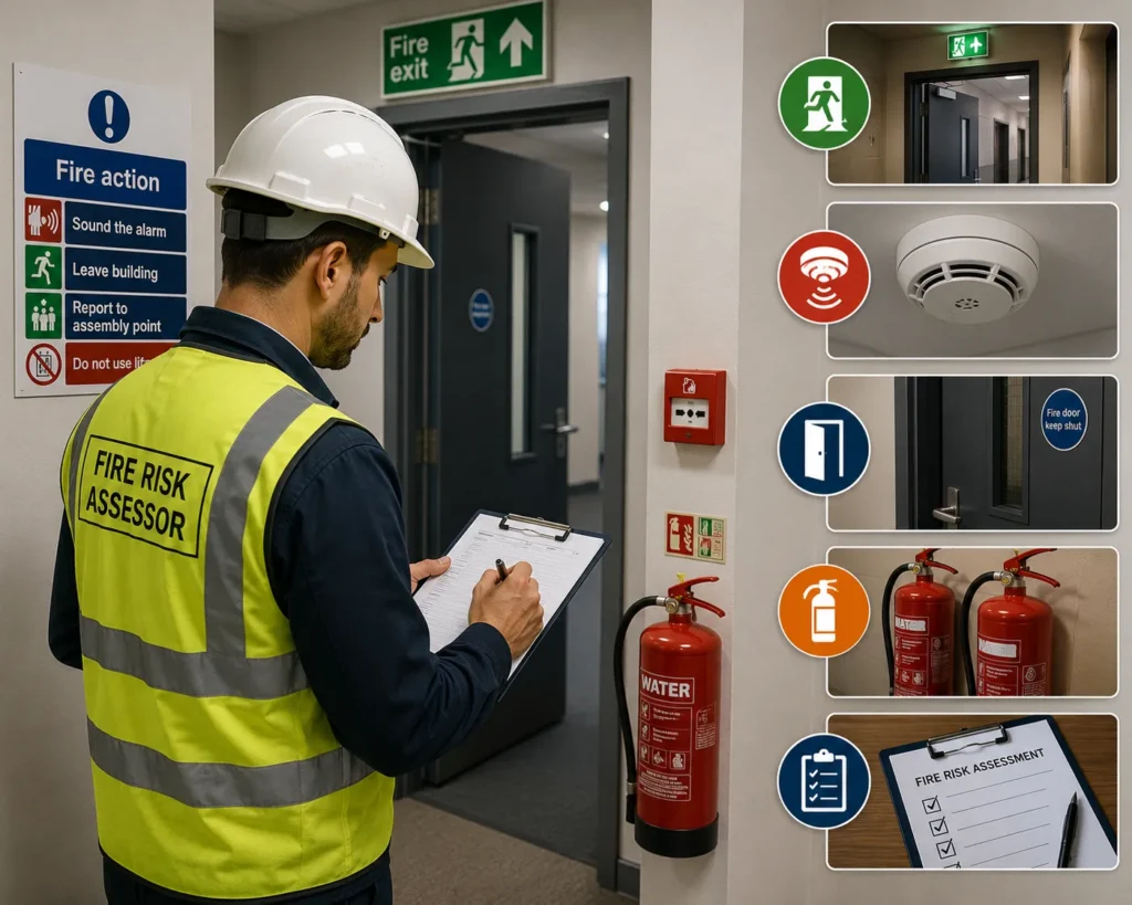 Fire safety inspection in progress
