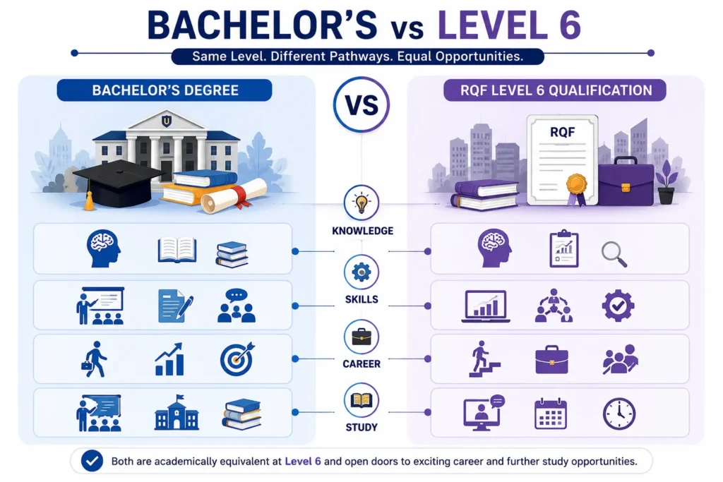 Bachelors vs Level 6 qualifications