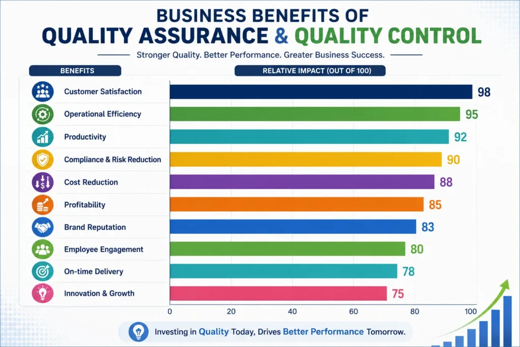 Bar Chart – Business Benefits of QA QC