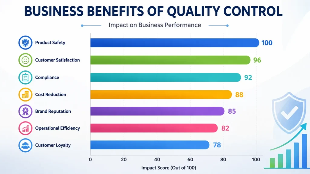 Business benefits of quality control