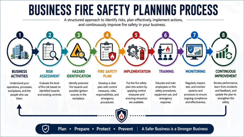Business fire safety planning process