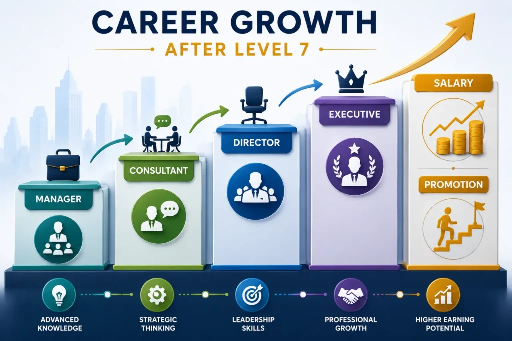 Career growth journey infographic