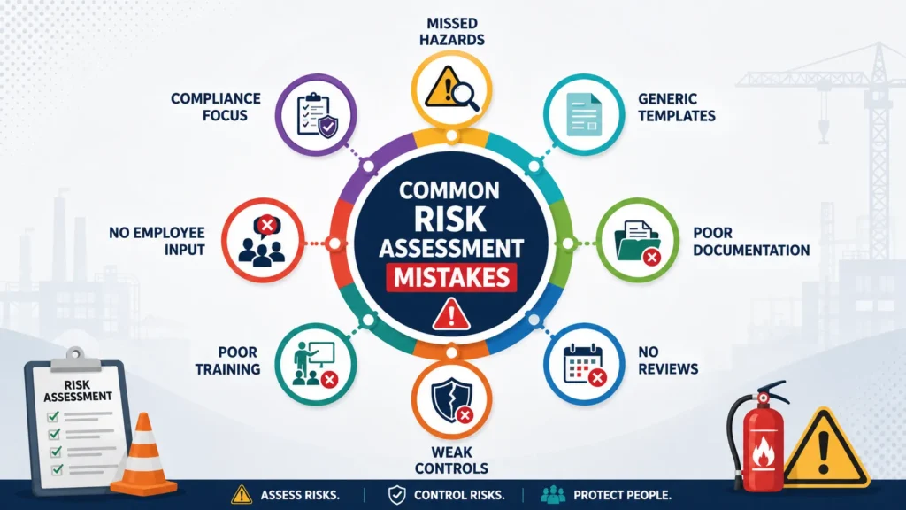 Common risk assessment mistakes infographic