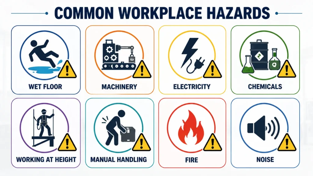 Common workplace hazards infographic