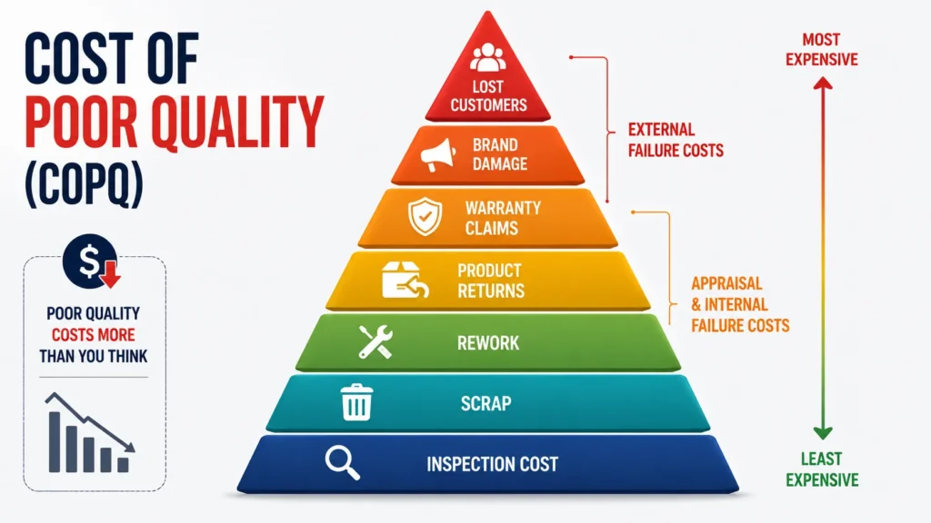 Cost of poor quality infographic