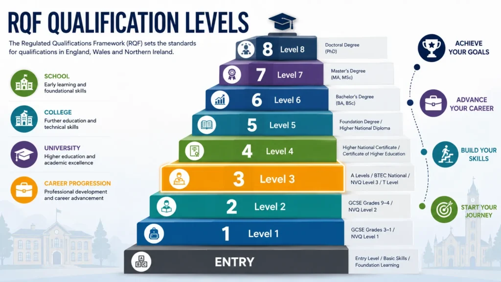 Educational qualification levels infographic