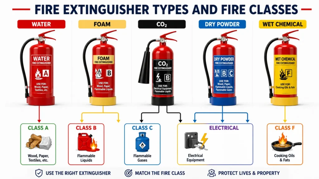 Fire Extinguisher Types and Fire Classes