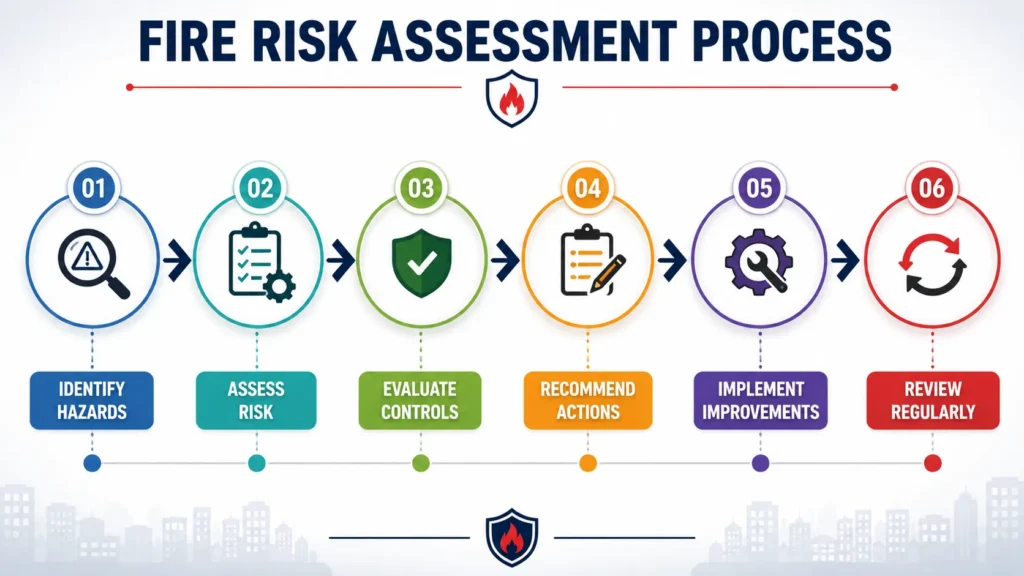 Fire risk assessment process diagram