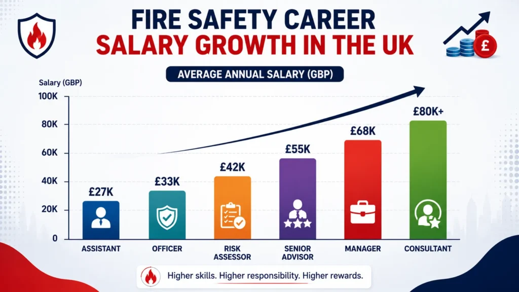 Fire safety career salary growth in the UK