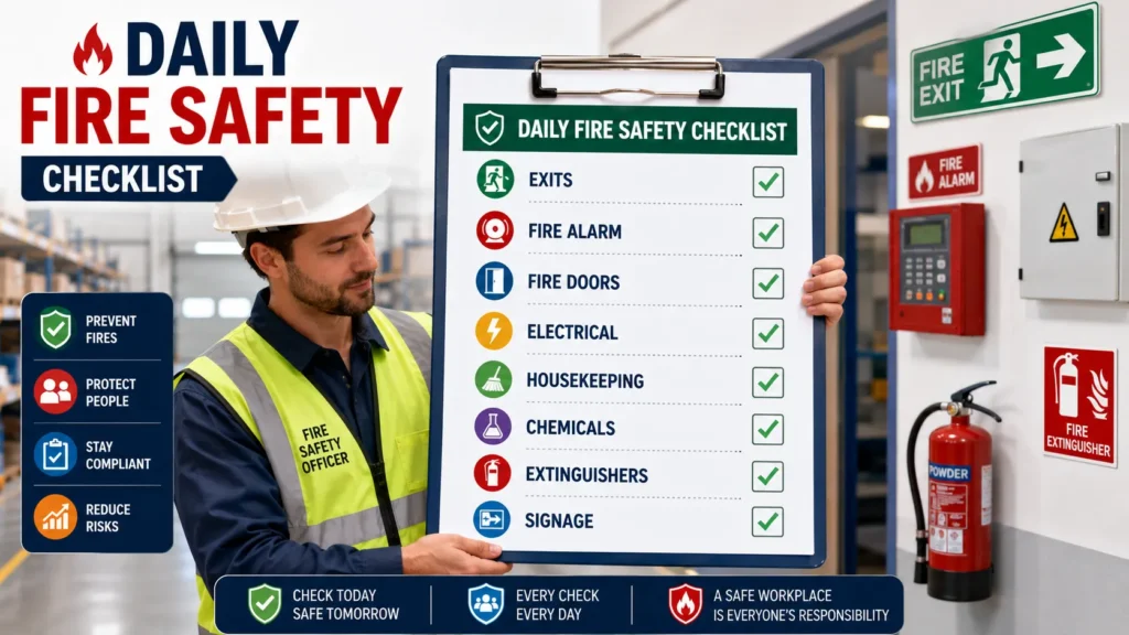 Fire safety checklist in the workplace