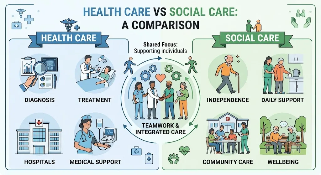 Health Care vs Social Care Comparison