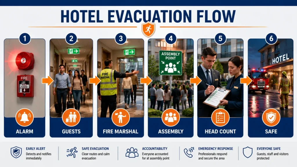 Hotel Evacuation Flow