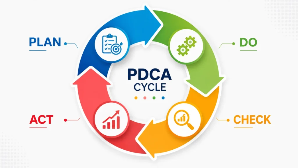 PDCA cycle infographic design