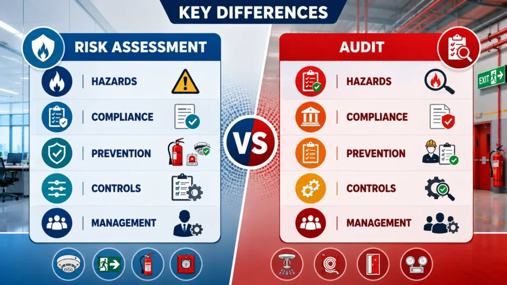 Risk assessment vs audit comparison