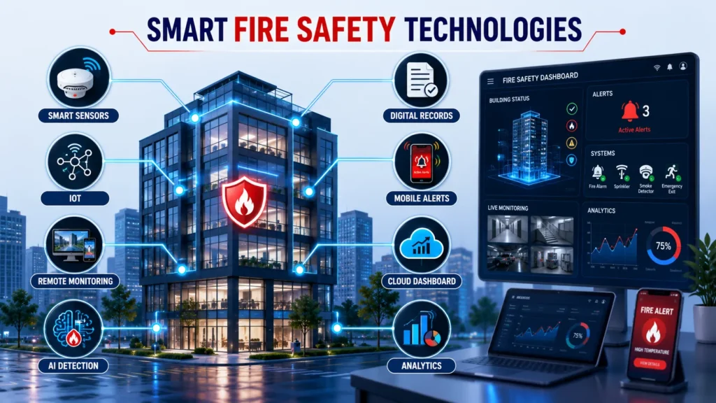 Smart fire safety technology dashboard