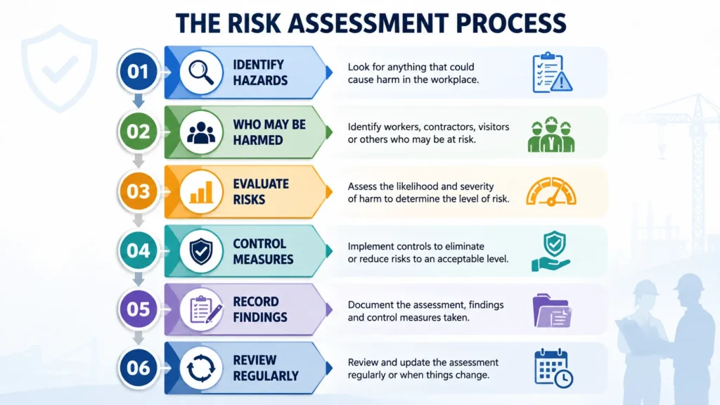 The risk assessment process flowchart