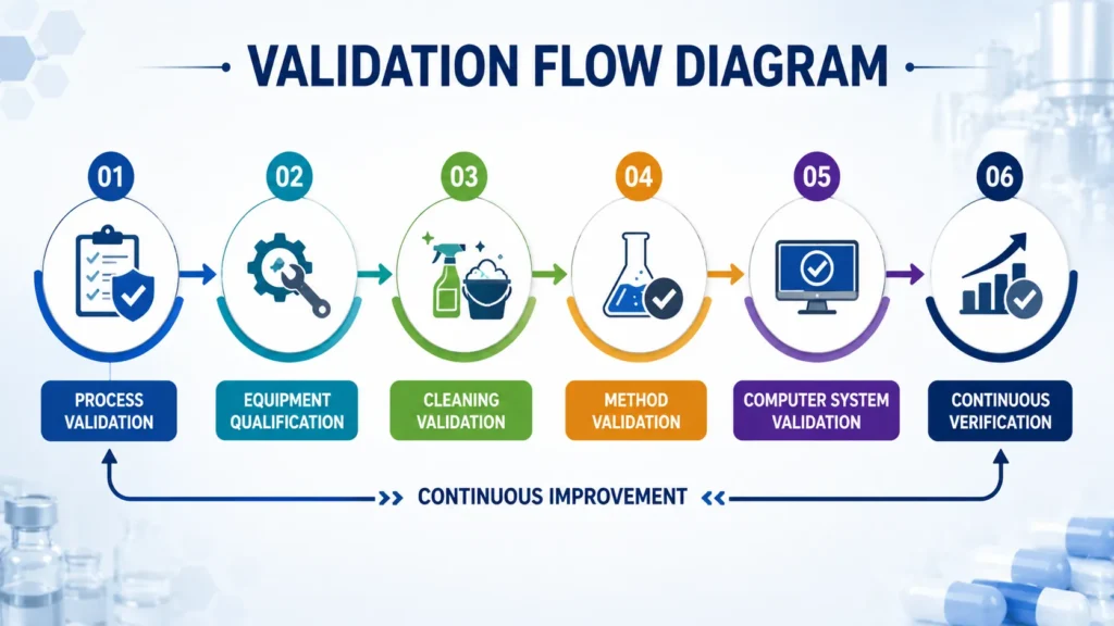 Validation flow diagram with improveme