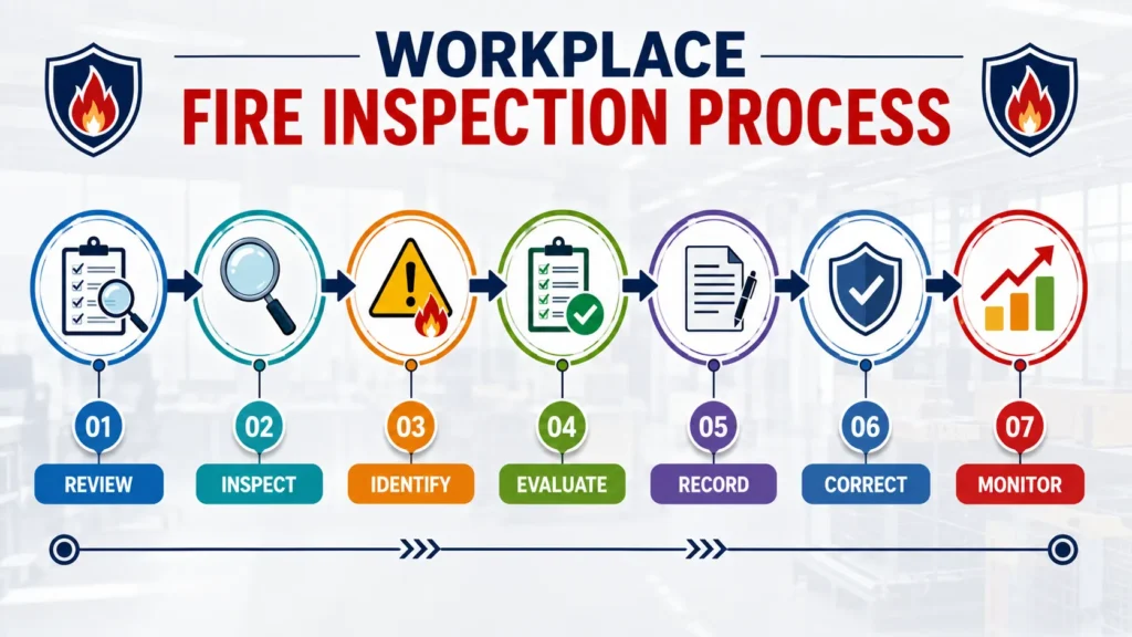 Workplace fire inspection process roadmap