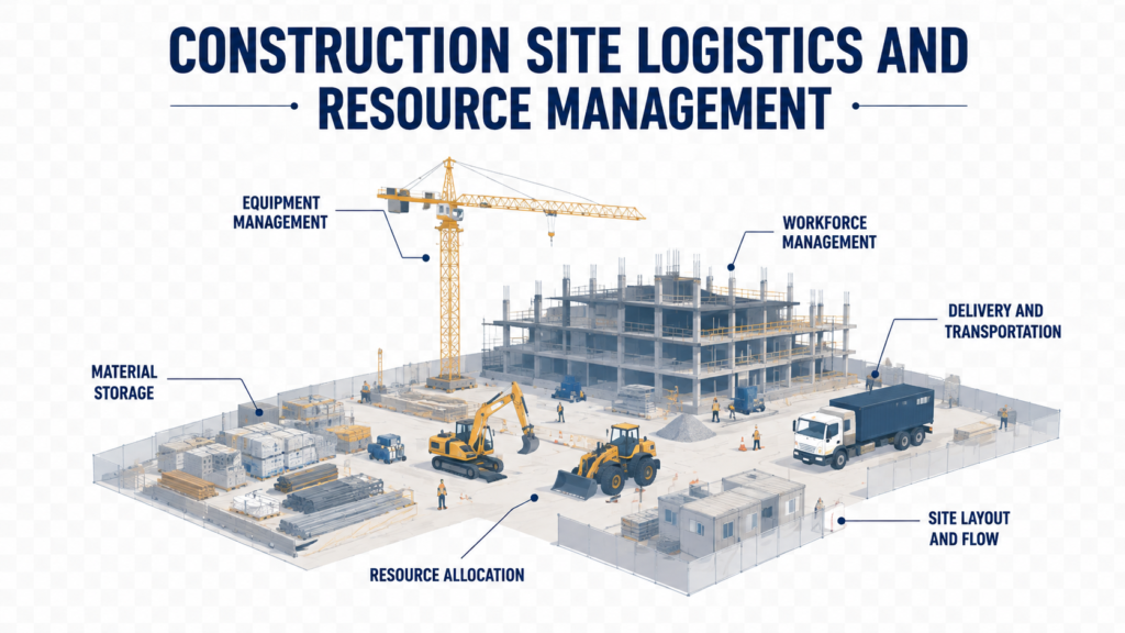 Construction Site Logistics and Resource Management