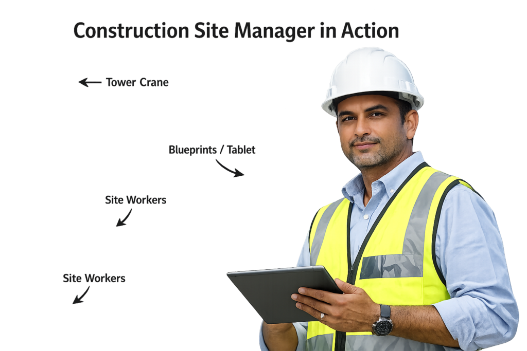 Construction Site Manager in Action