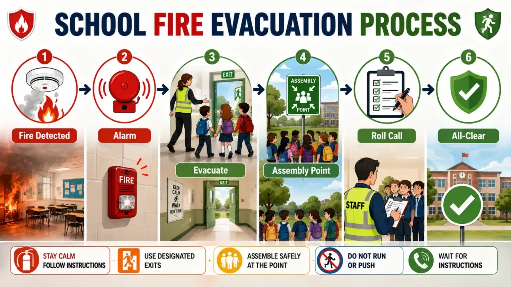 School Fire Evacuation Process