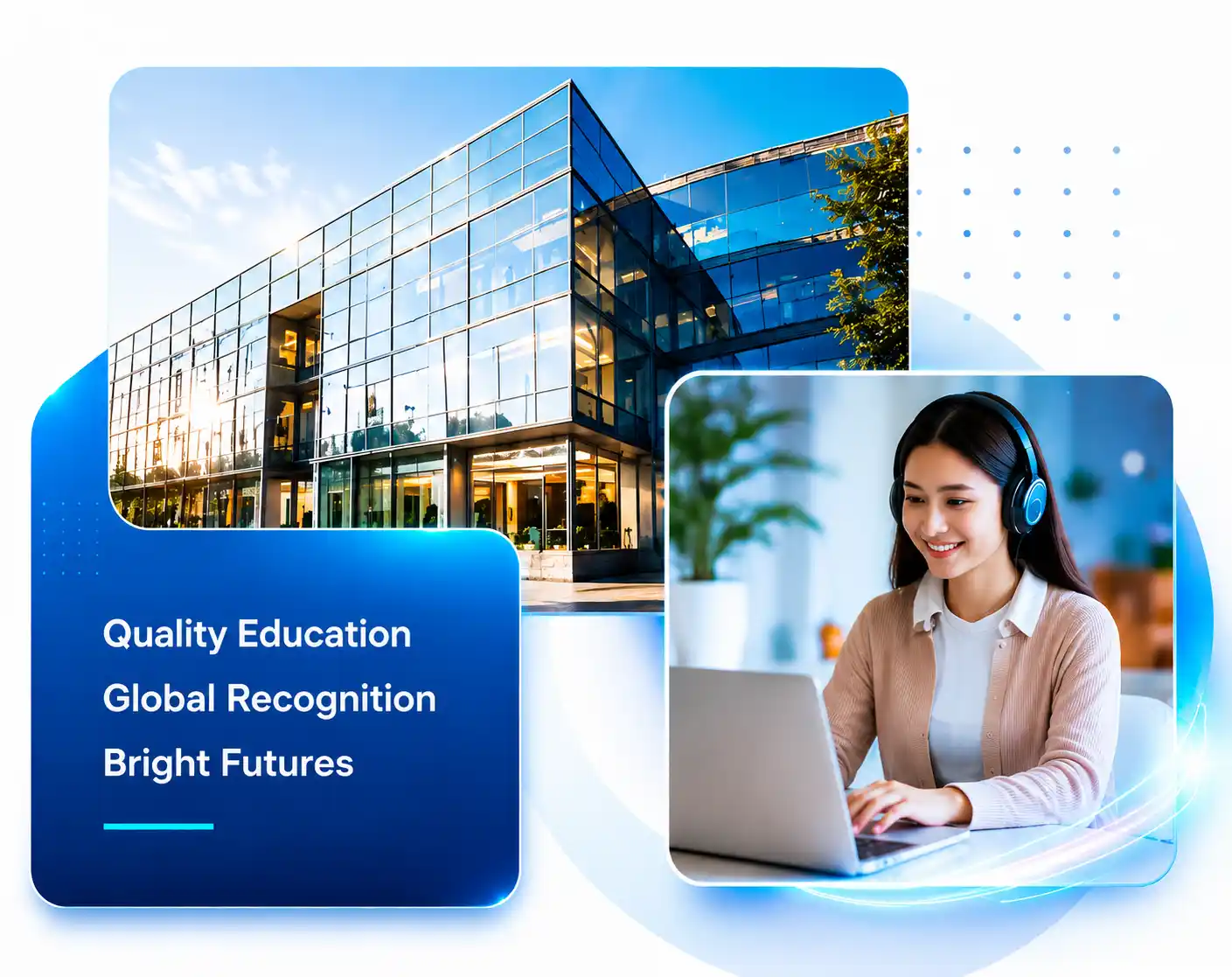 Inspire College campus and online learner