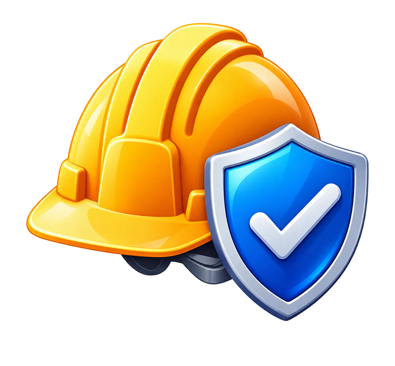 Glossy Safety Helmet and Shield