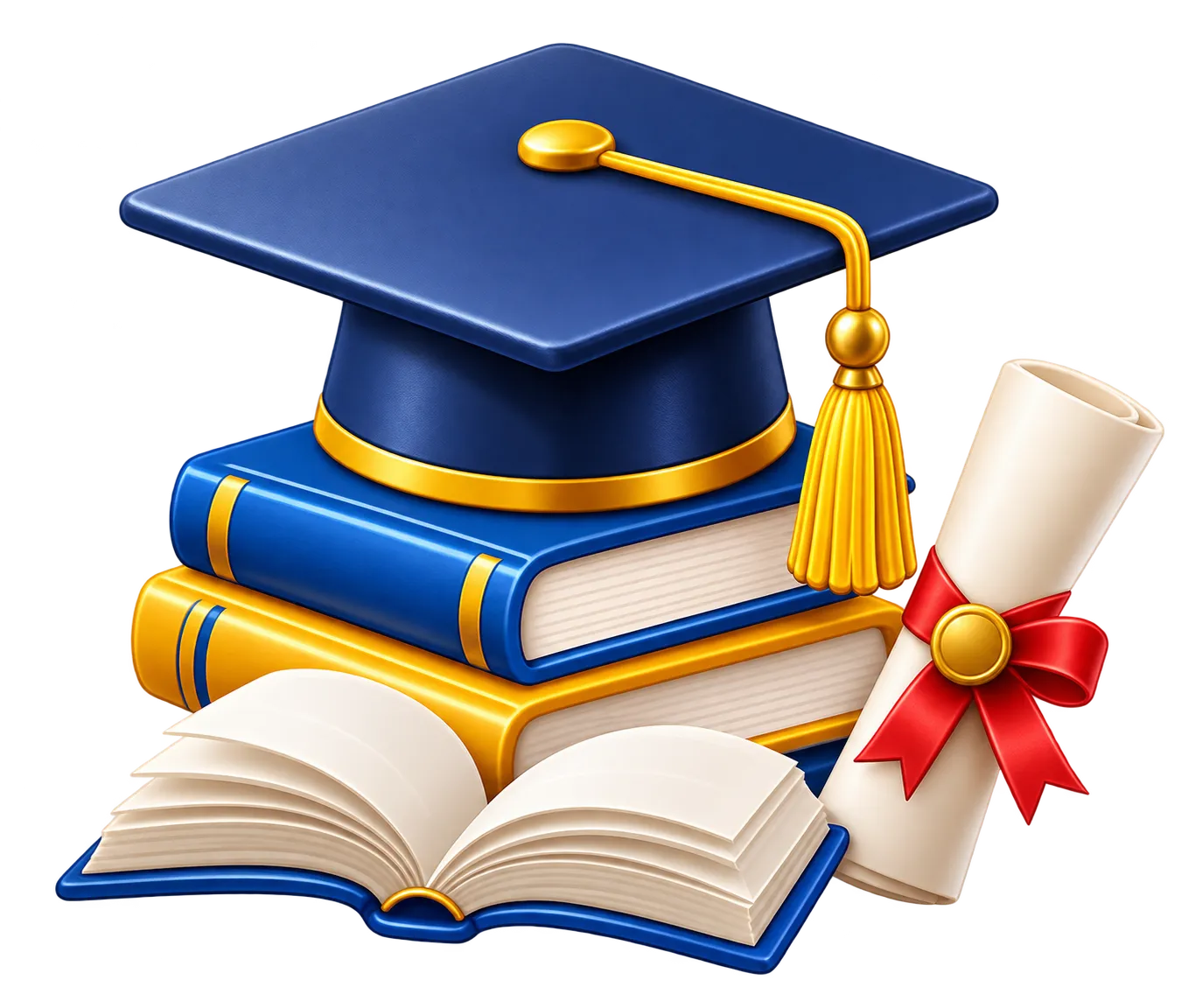 Graduation Cap and Academic Books