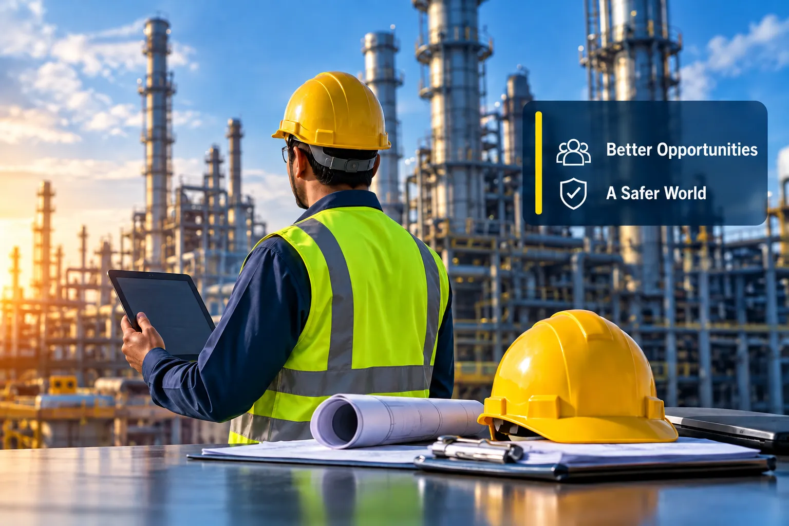Industrial safety and engineering workplace