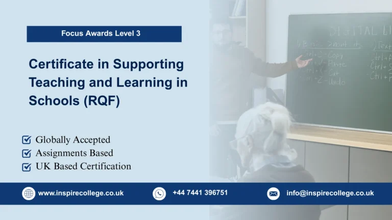 Focus Awards Level 3 Certificate in Supporting Teaching and Learning in Schools (RQF)